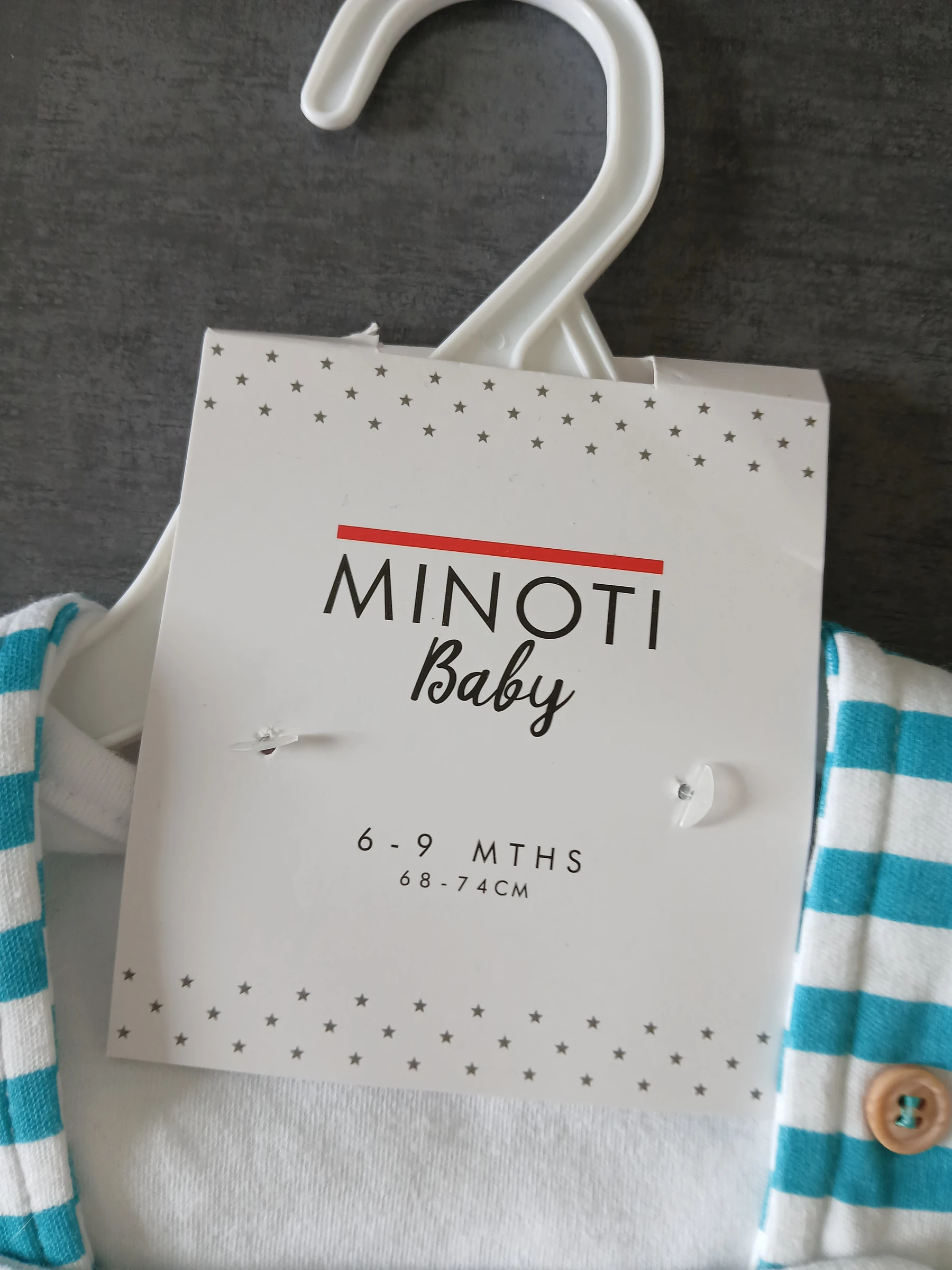 conjunto macacão curto para menino minoti baby 67/71 cm 6/9 meses – photo 3